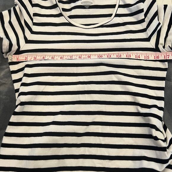 Old Navy Maternity Fitted White Black Dress Size Large - Picture 11 of 12